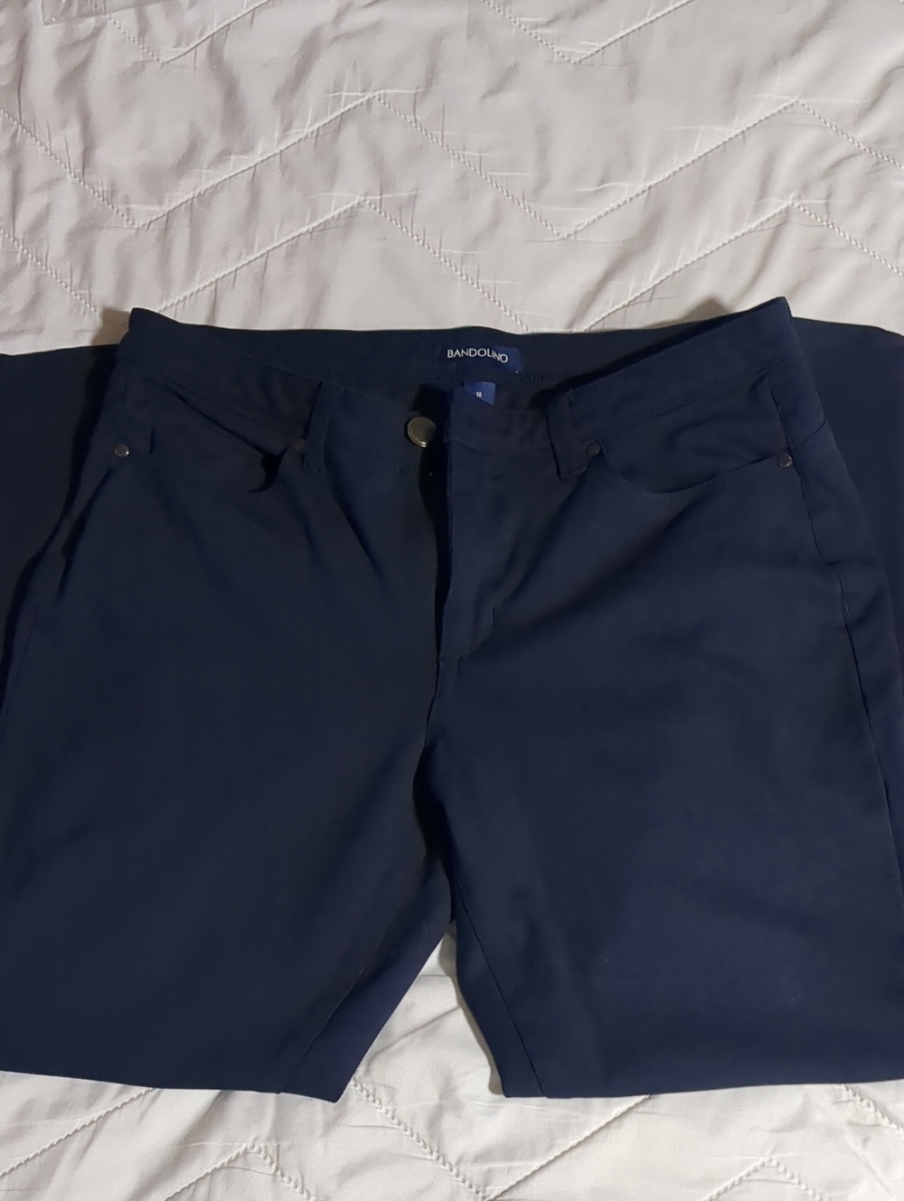 Bandolino Dark Navy Stretch Trousers